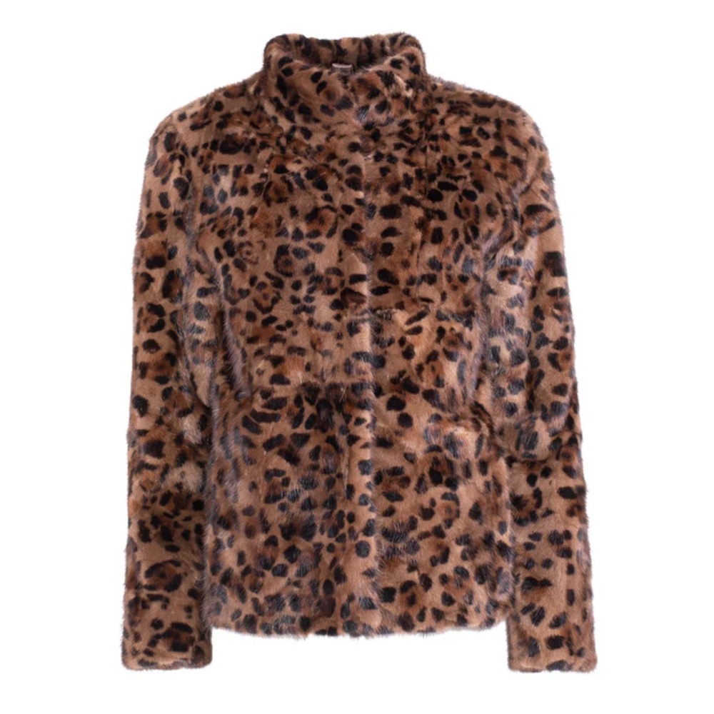 NEW‼️ OVAL MINK DE LEOPARD JACKET ANIMAL PRINT